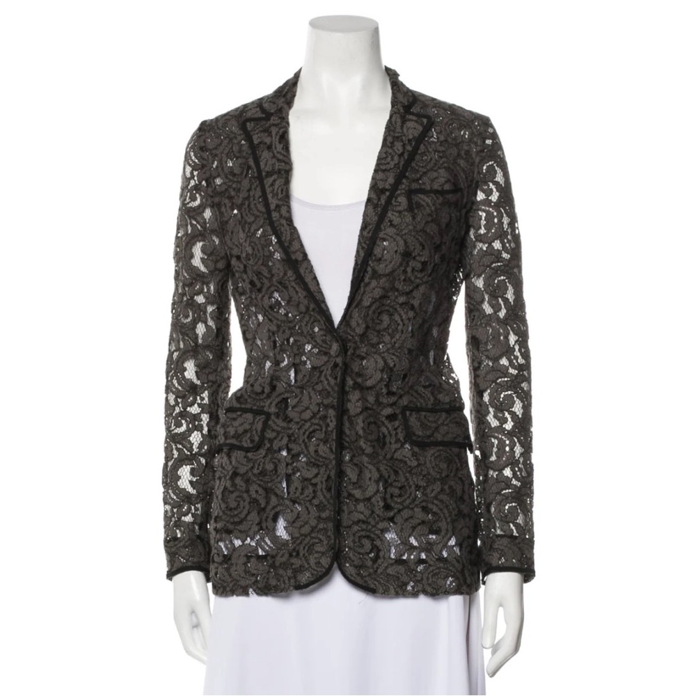 Moschino Lace Pattern Blazer